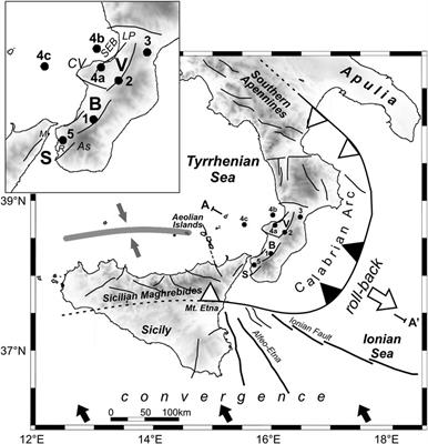 Major Earthquakes of Southern Calabria, Italy, Into the Regional Geodynamic Context